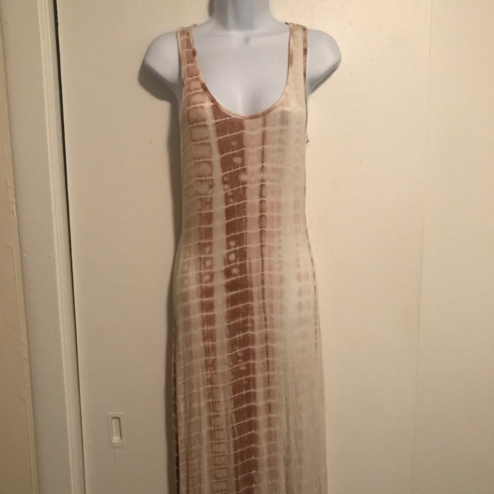 Timing NWT Tie Dye Racer Back Brown & Tan Maxi